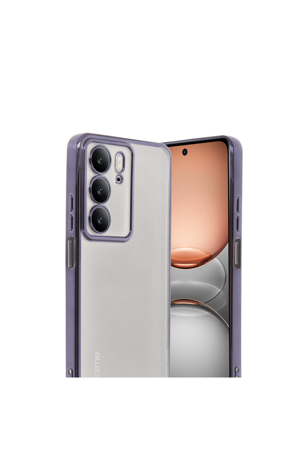 Realme C75 4G Uyumlu Kılıf Lensli Silikon - Mor
