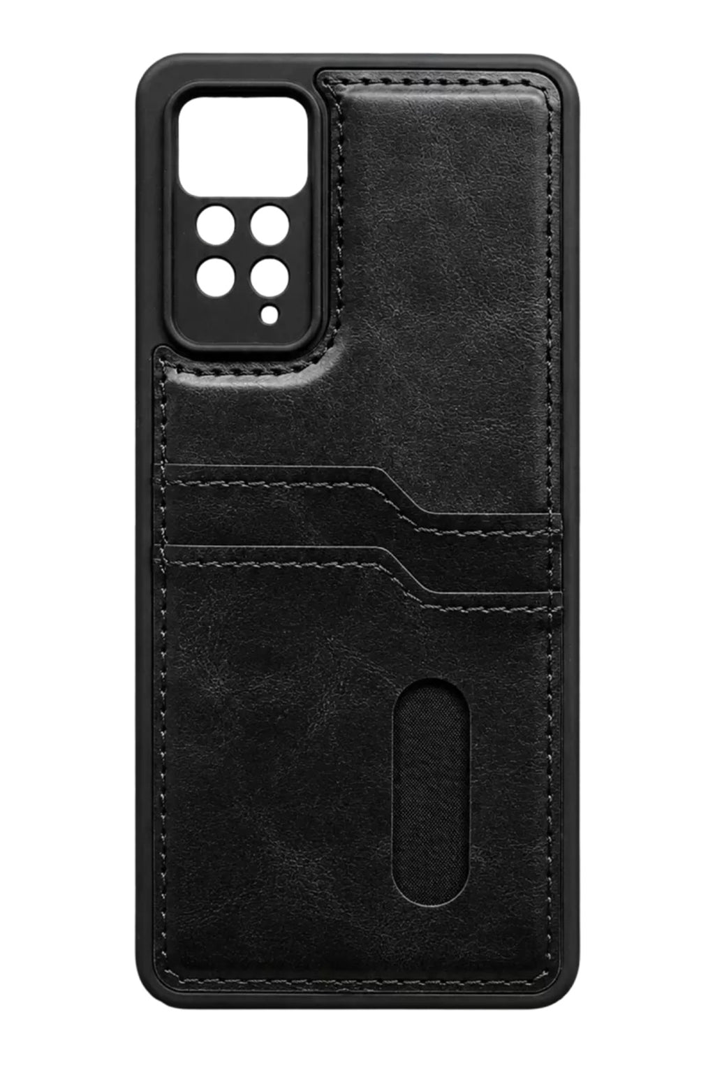 Xiaomi Redmi Note 12 Pro 4G Uyumlu Kılıf Sara Kartvizitli Deri Kılıf - Siyah