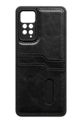 Xiaomi Redmi Note 12 Pro 4G Uyumlu Kılıf Sara Kartvizitli Deri Kılıf - Siyah