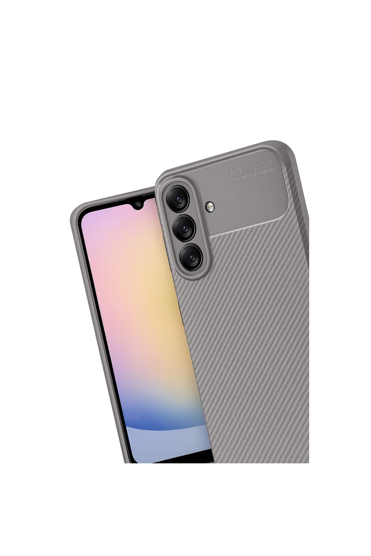Samsung Galaxy A17 5G Uyumlu Auto Focus Karbon Kapak - Gri