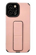 Apple iPhone 12 Pro Max Uyumlu Kılıf Mega Standlı Silikon - Pudra