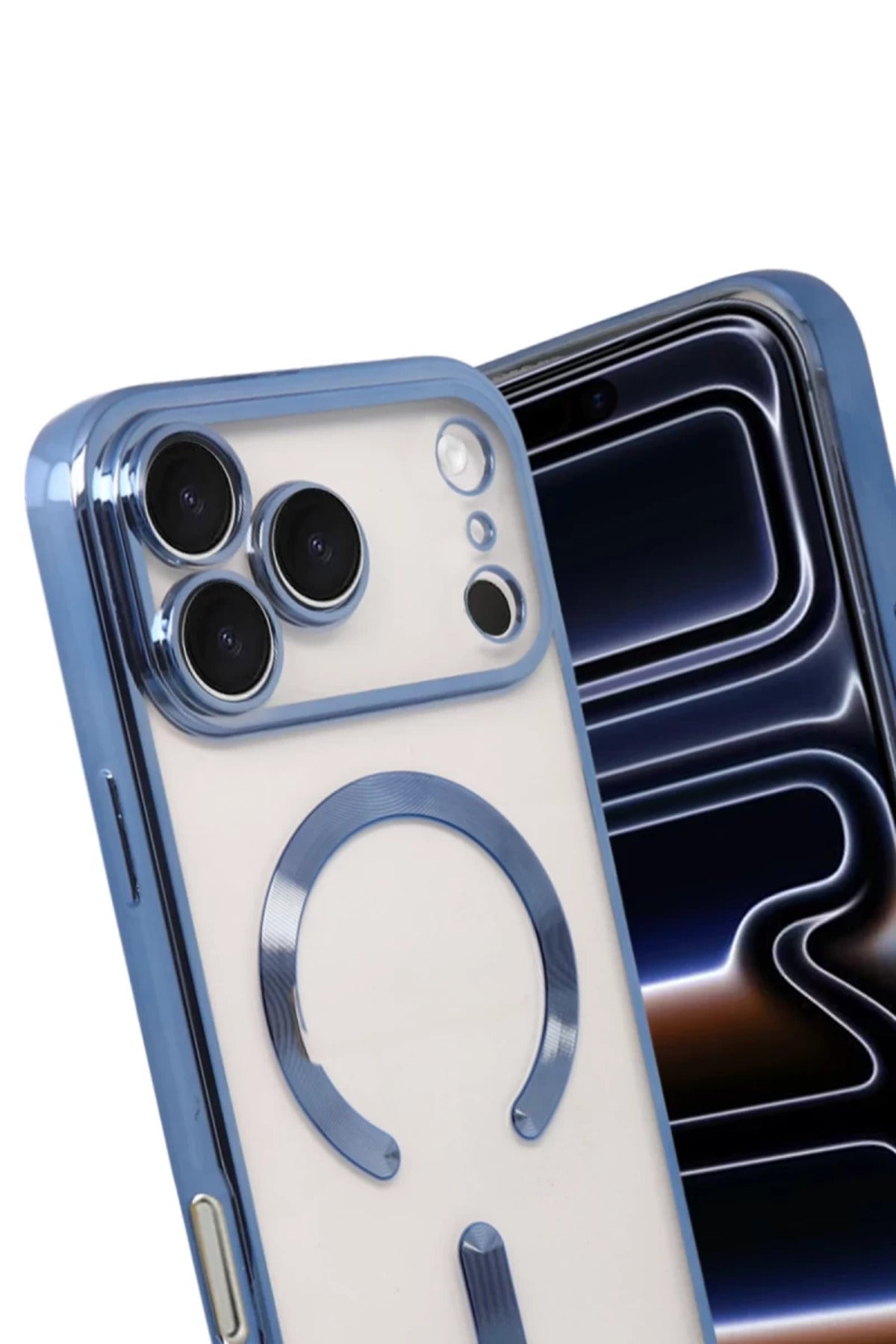 Apple iPhone 17 Pro Max Uyumlu Kross Magneticsafe Kapak - Sierra Blue