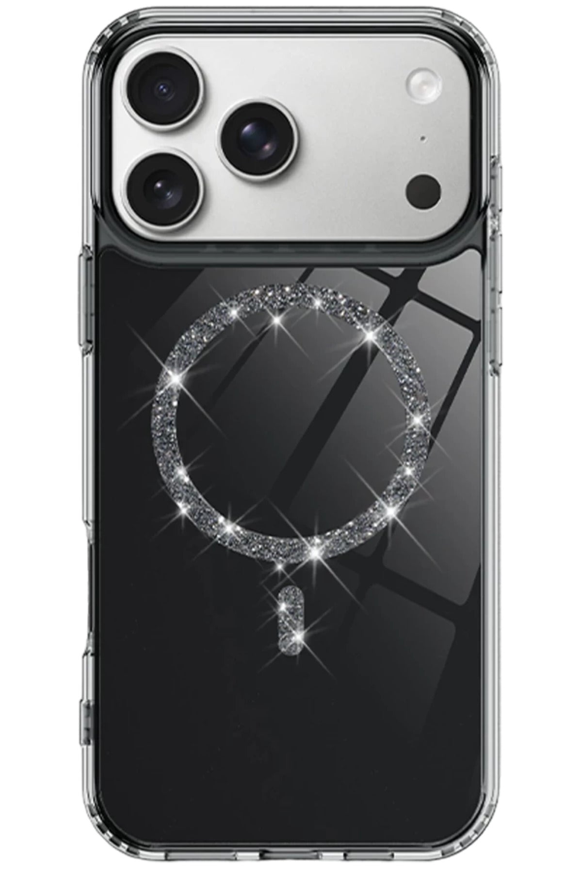 Apple iPhone 17 Pro Max Uyumlu Live Diamond Magsafe Kapak - Siyah