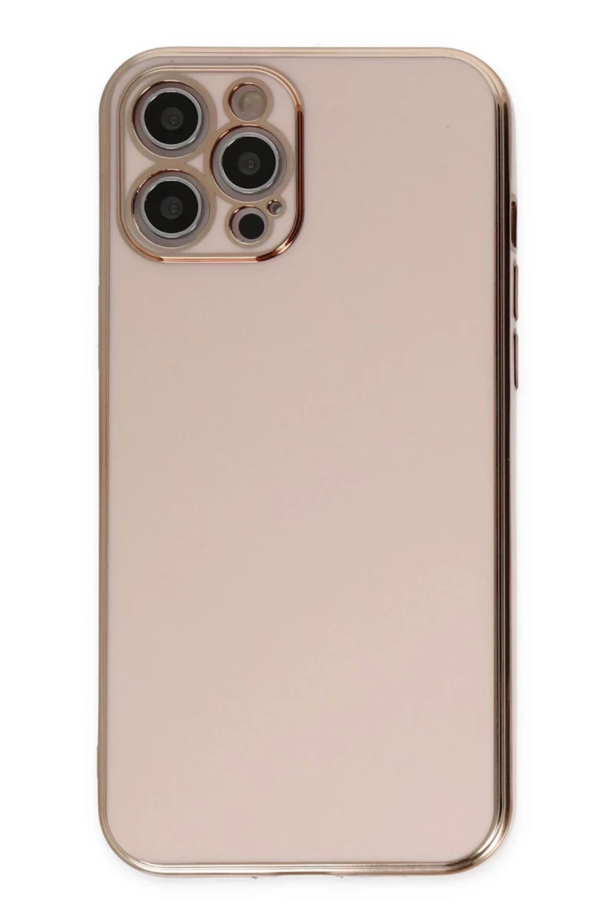 Apple iPhone 12 Pro Max Uyumlu Kılıf Volet Silikon - Pembe