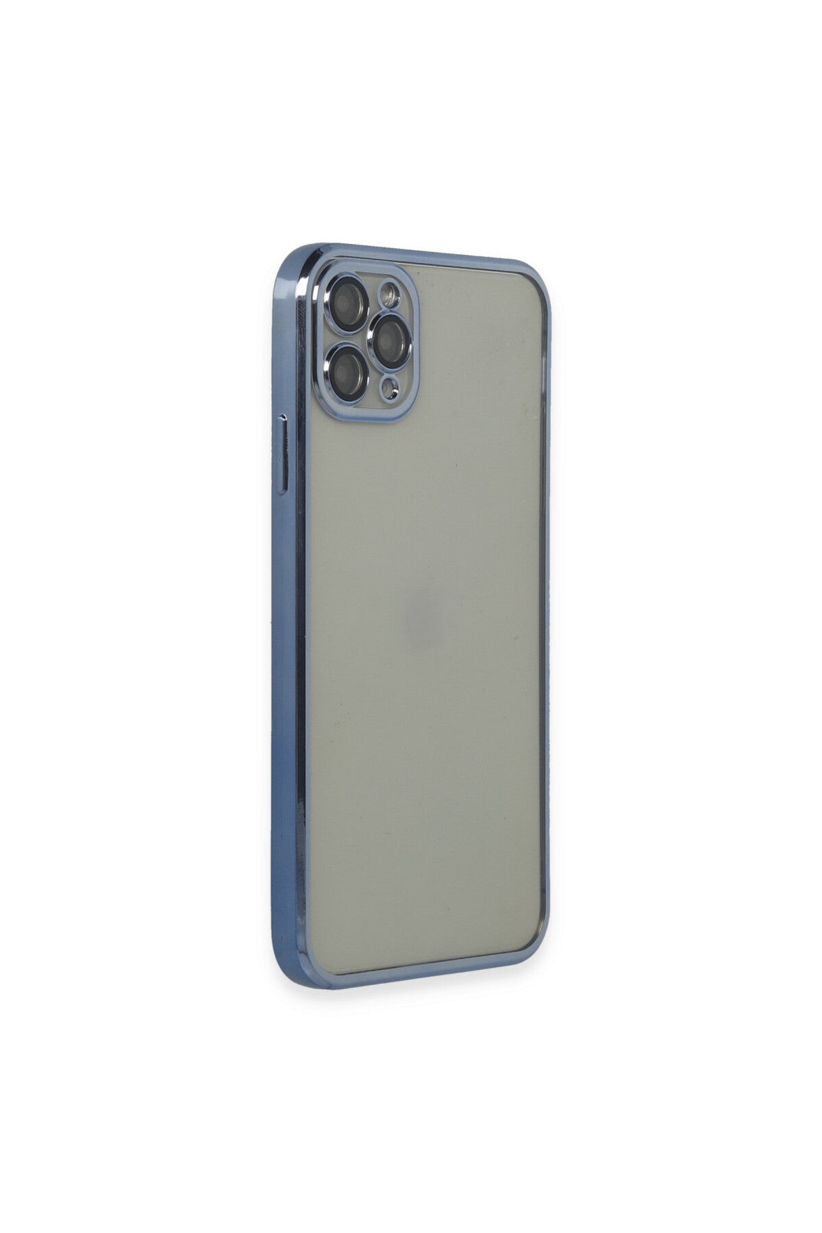 Apple iPhone 11 Pro Max Uyumlu Kılıf Lensli Silikon - Açık Mavi