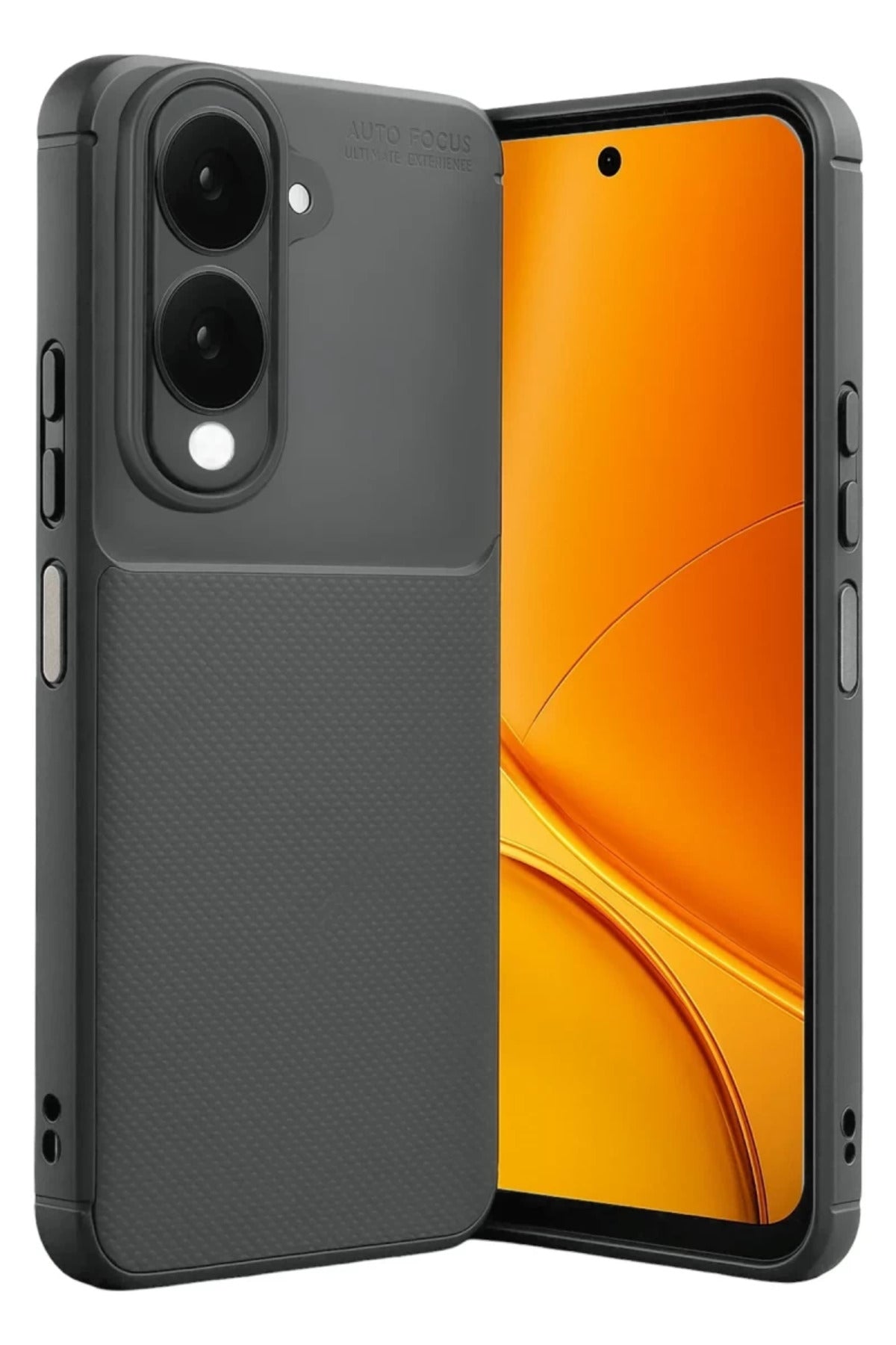 Vivo Y29S Uyumlu Auto Focus Karbon Kapak - Gri
