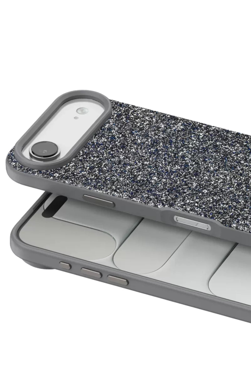 Onegif Apple iPhone 17 Air Uyumlu Bright Simli Kapak - Gümüş