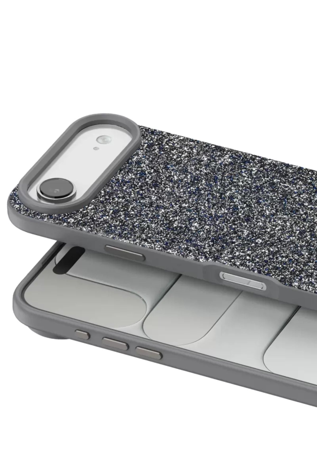 Onegif Apple iPhone 17 Air Uyumlu Bright Simli Kapak - Gümüş