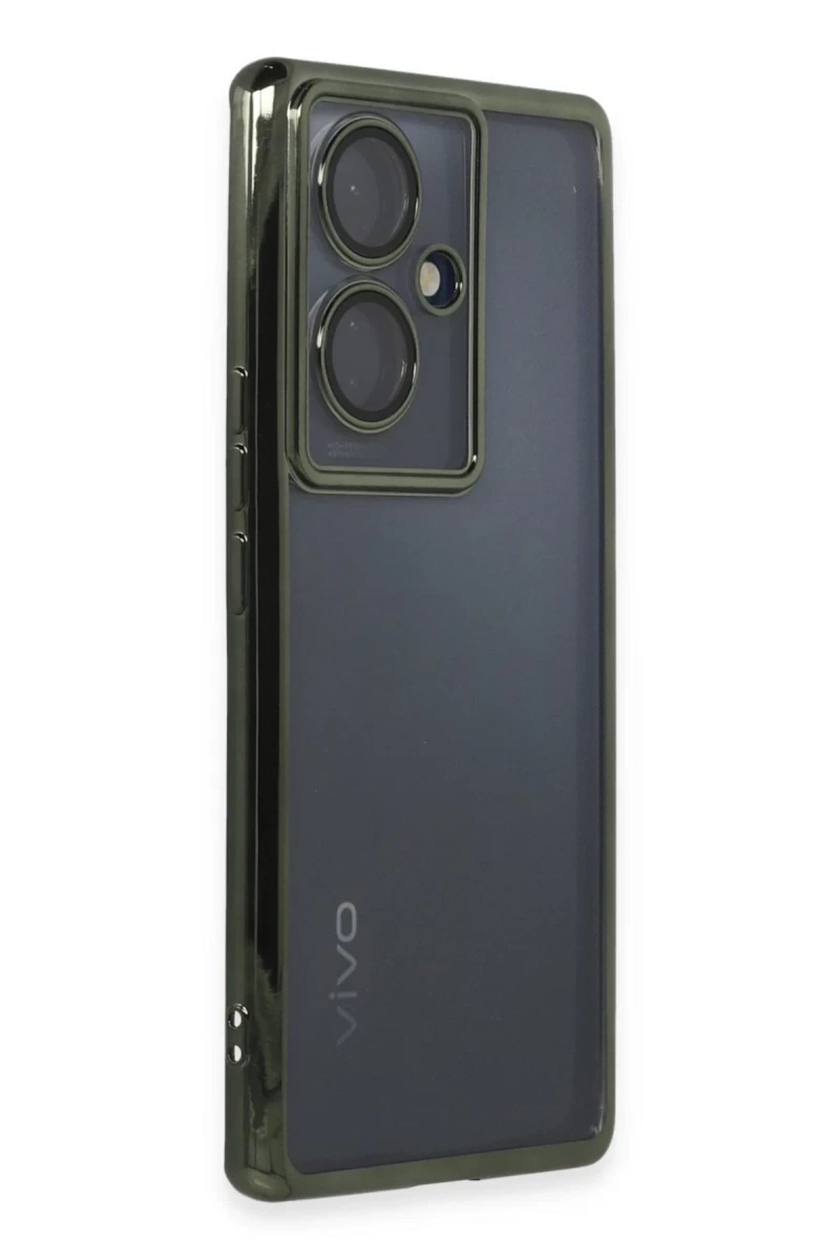 Vivo V29 Lite Uyumlu Kılıf Lensli Silikon - Yeşil