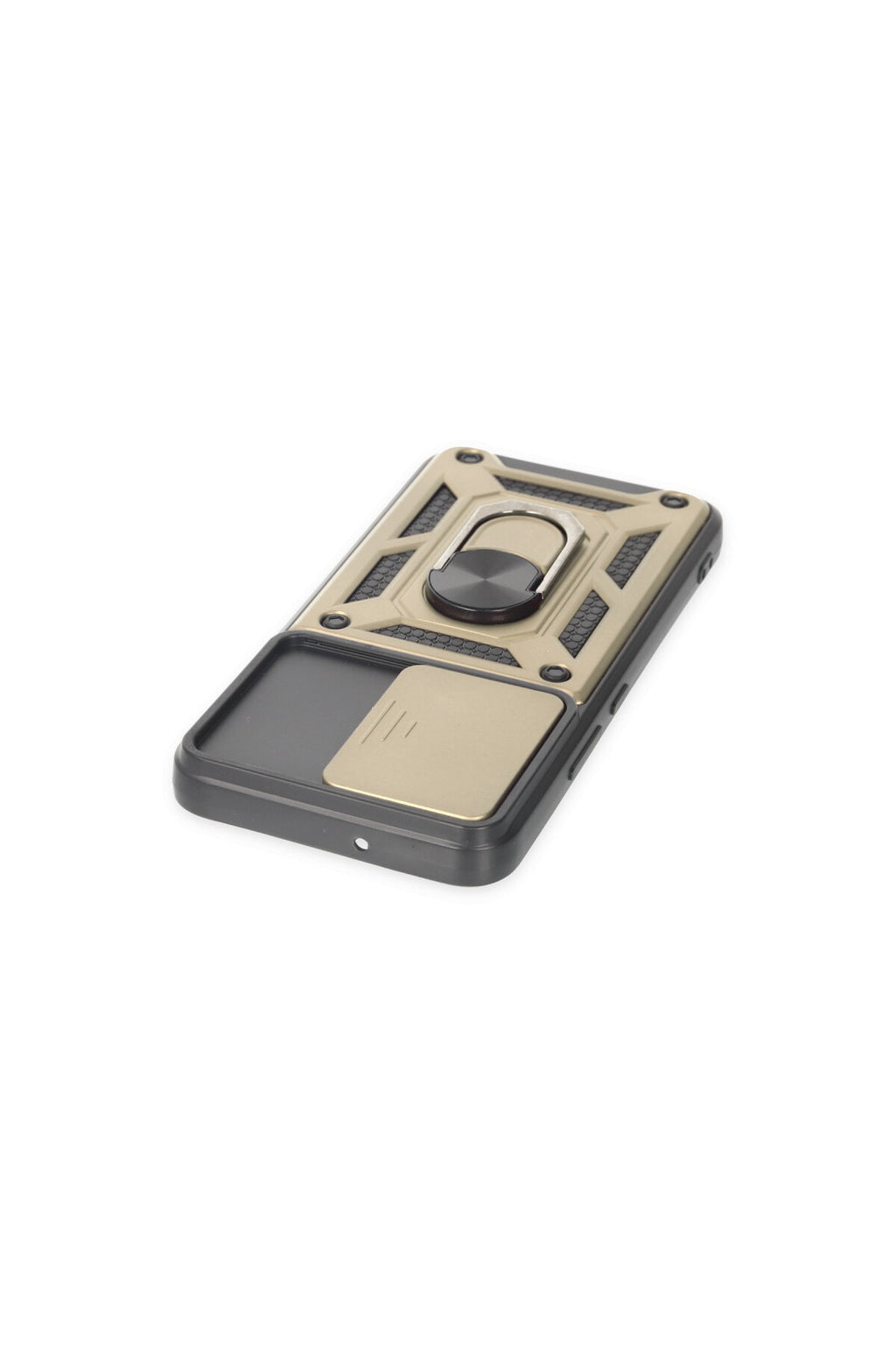 Samsung Galaxy S23 FE Uyumlu Kılıf Pars Lens Yüzüklü Silikon - Gold