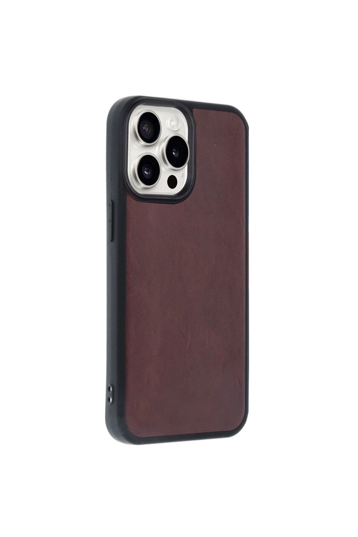 Apple iPhone 14 Pro Max Uyumlu Kılıf Aras Deri Kapak - Bordo