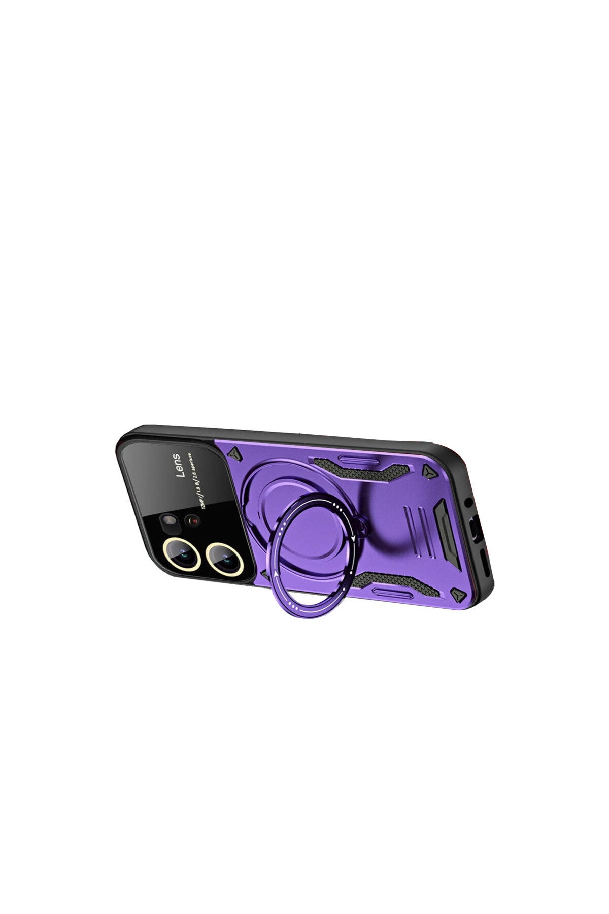 Vivo Y16 Uyumlu Kılıf Joy Lens Standlı Kapak - Mor