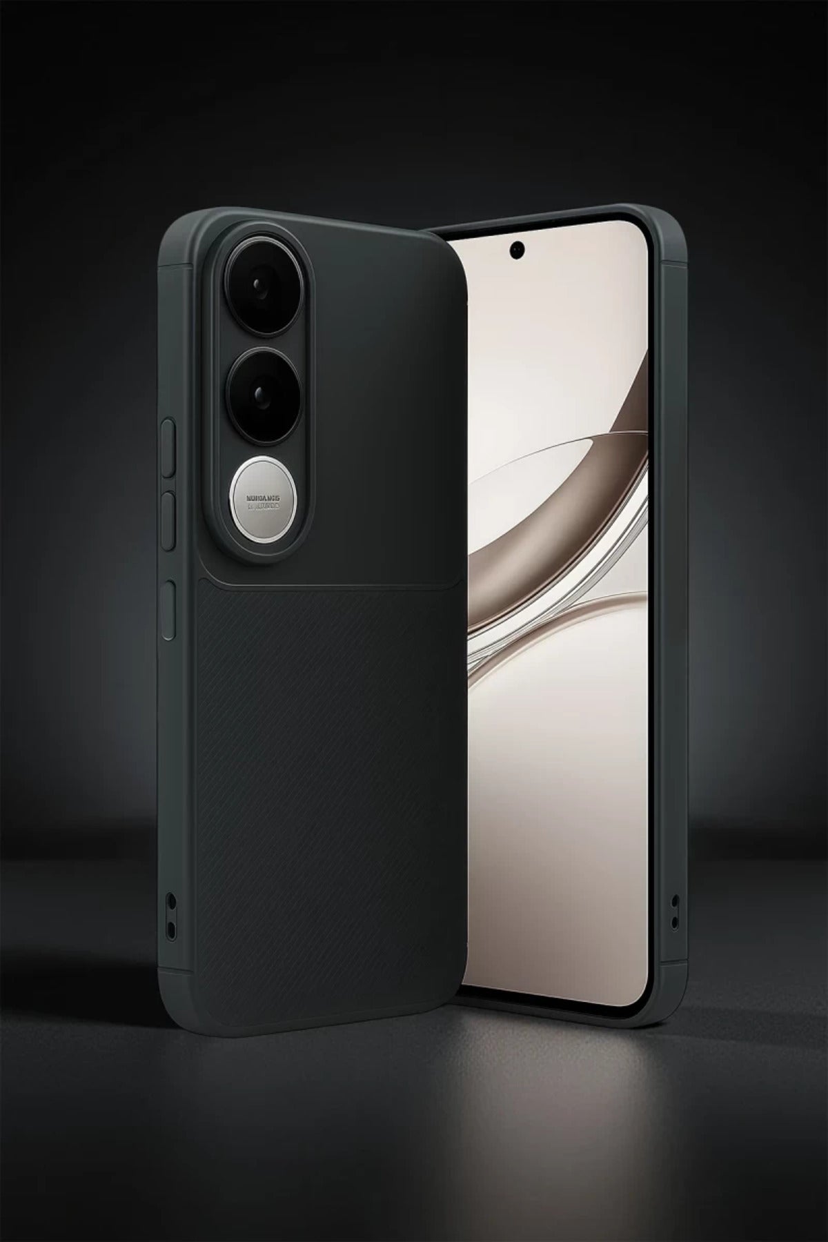 Vivo V50 Lite 4G Uyumlu Auto Focus Karbon Kapak - Gri