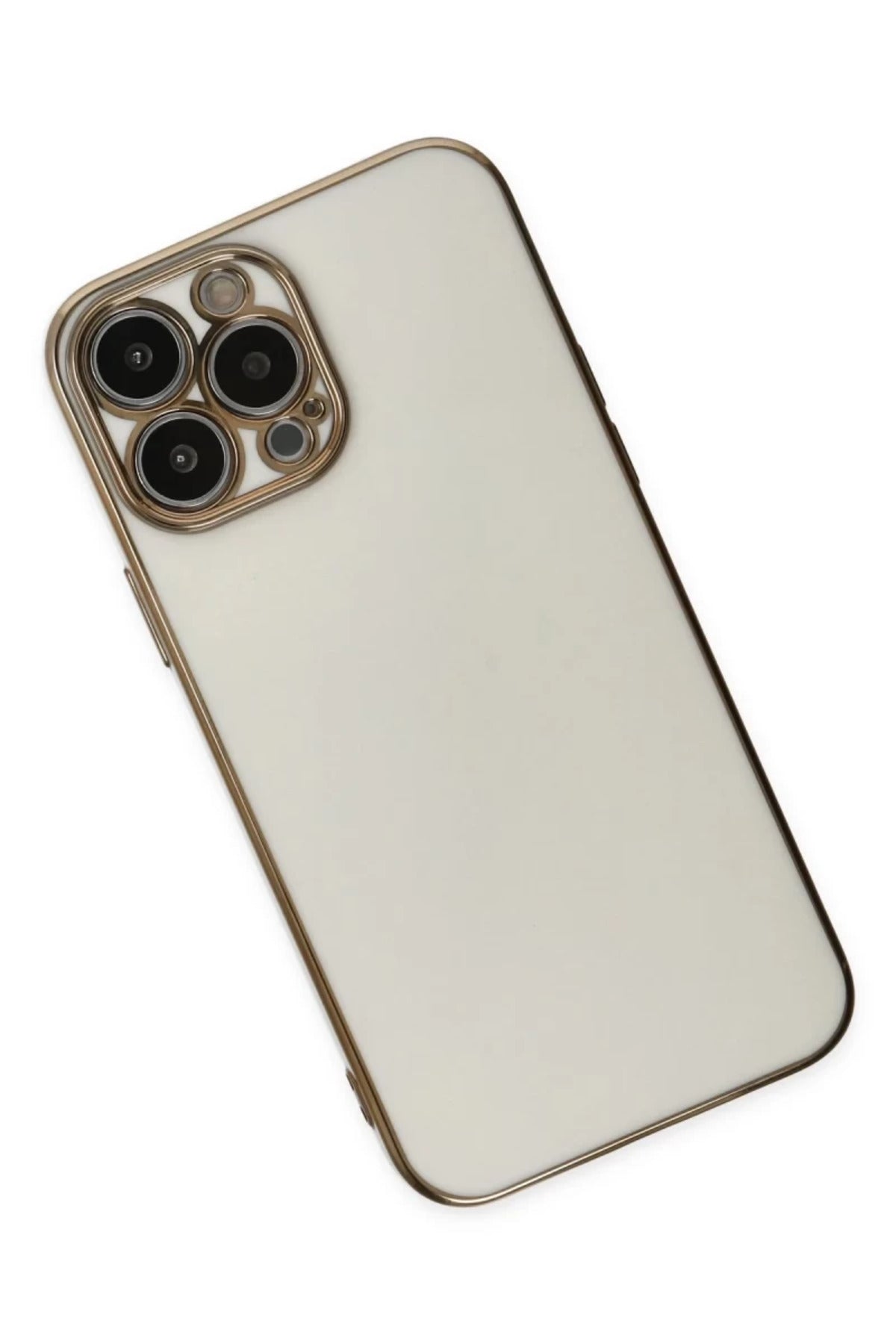 Apple iPhone 14 Pro Uyumlu Kılıf Volet Silikon - Beyaz