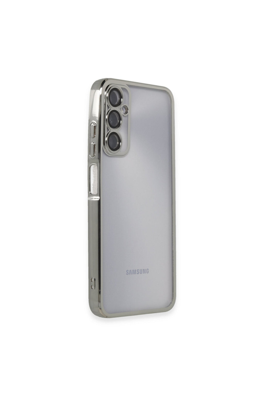 Samsung Galaxy A05S Uyumlu Kılıf Lensli Silikon - Gümüş