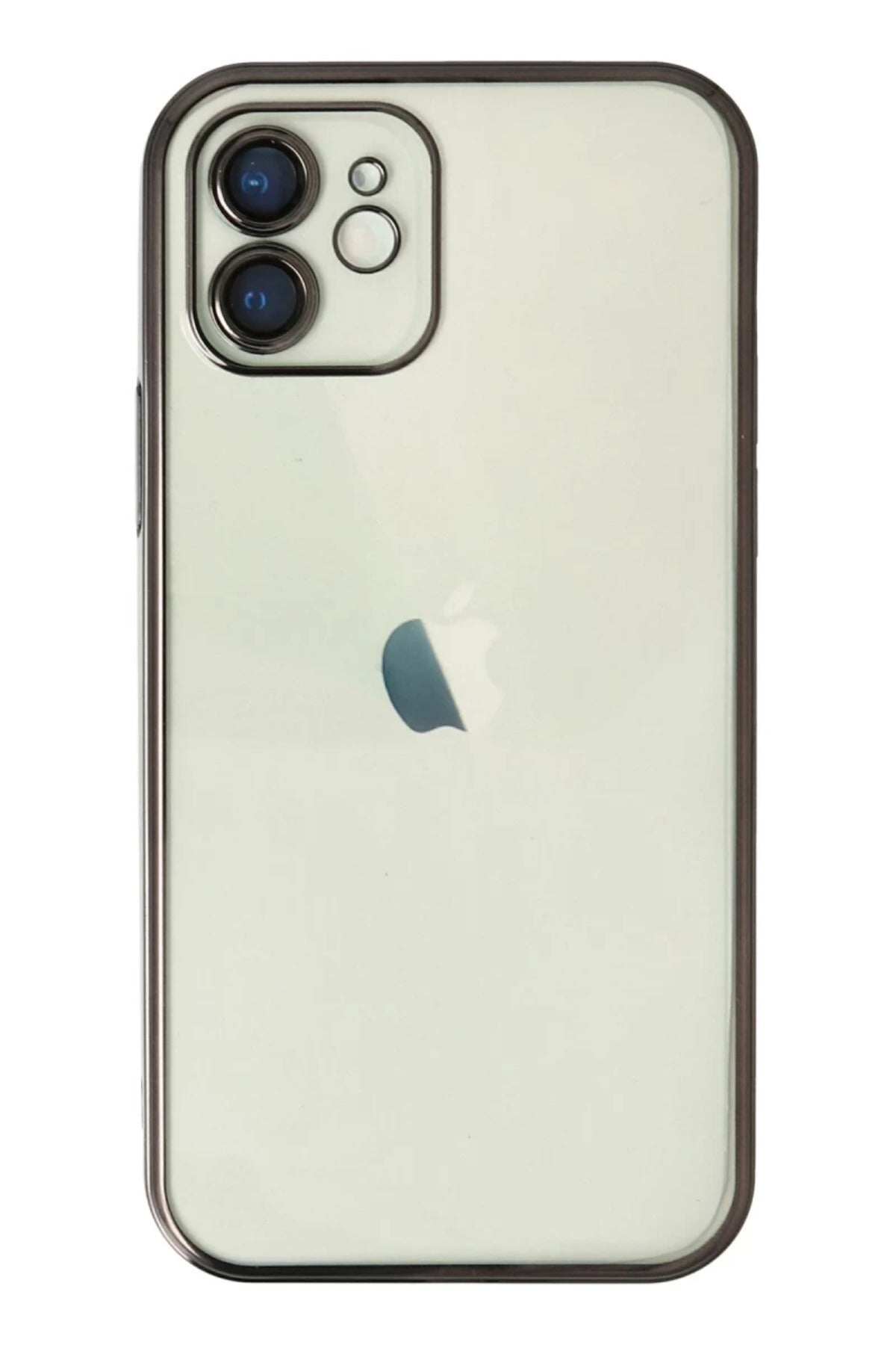Apple iPhone 11 Uyumlu Kılıf Lensli Silikon - Siyah