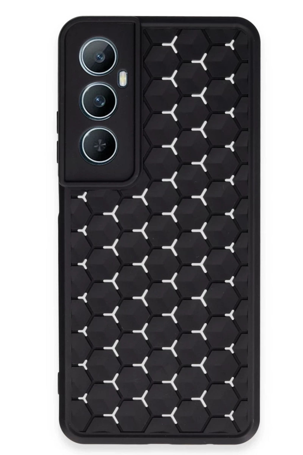 Realme C65 Uyumlu Kılıf Petek Silikon Kapak - Siyah