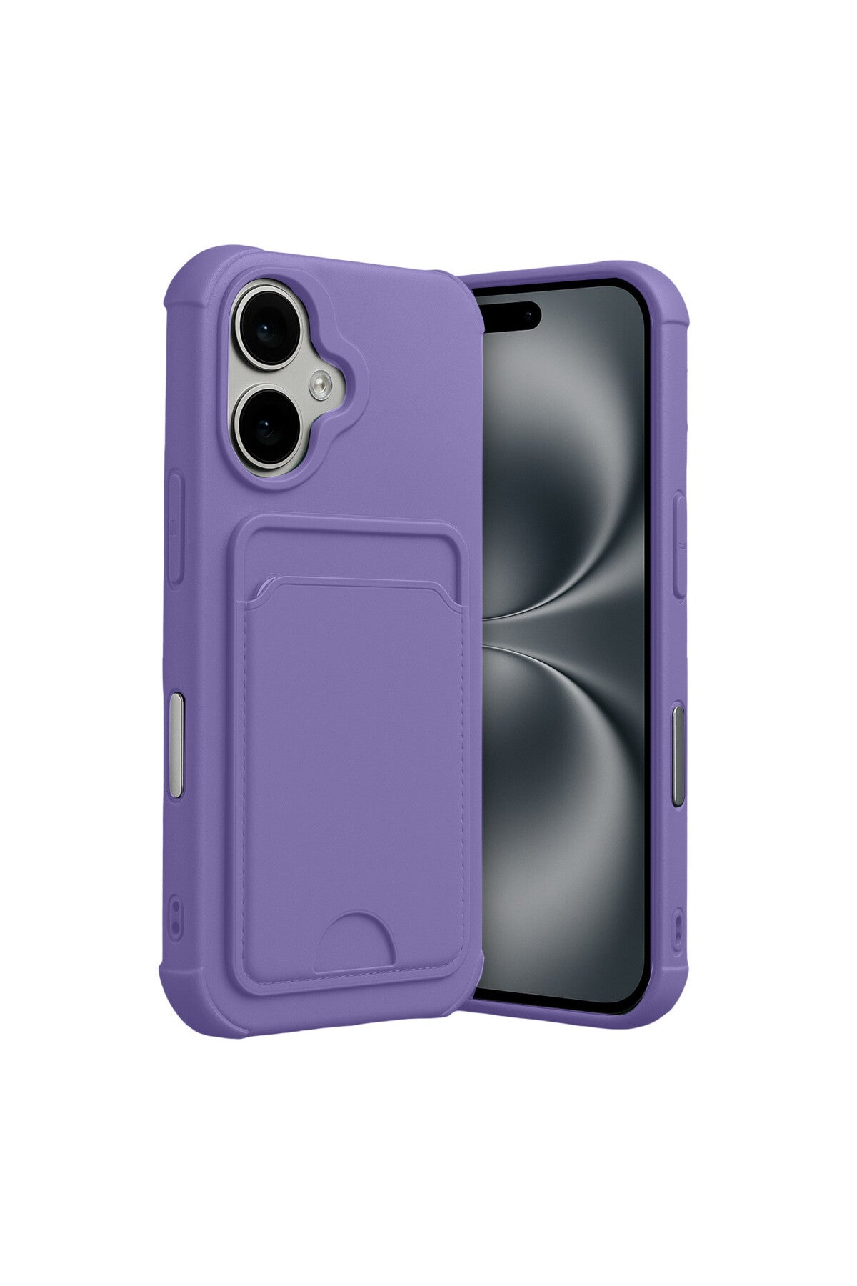 Apple iPhone 17 Uyumlu Kelvin Kartvizitli Silikon - Lila