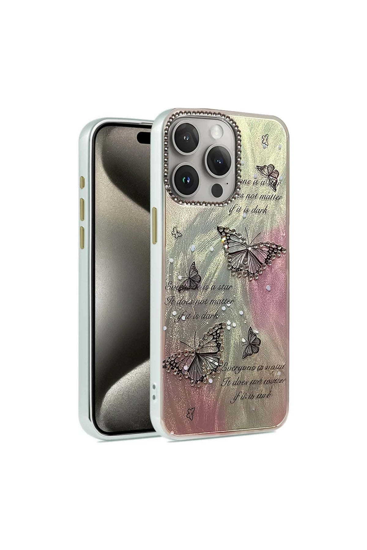 Apple iPhone 14 Pro Uyumlu Kılıf Blade Aynalı Desenli Kapak - Desen 6
