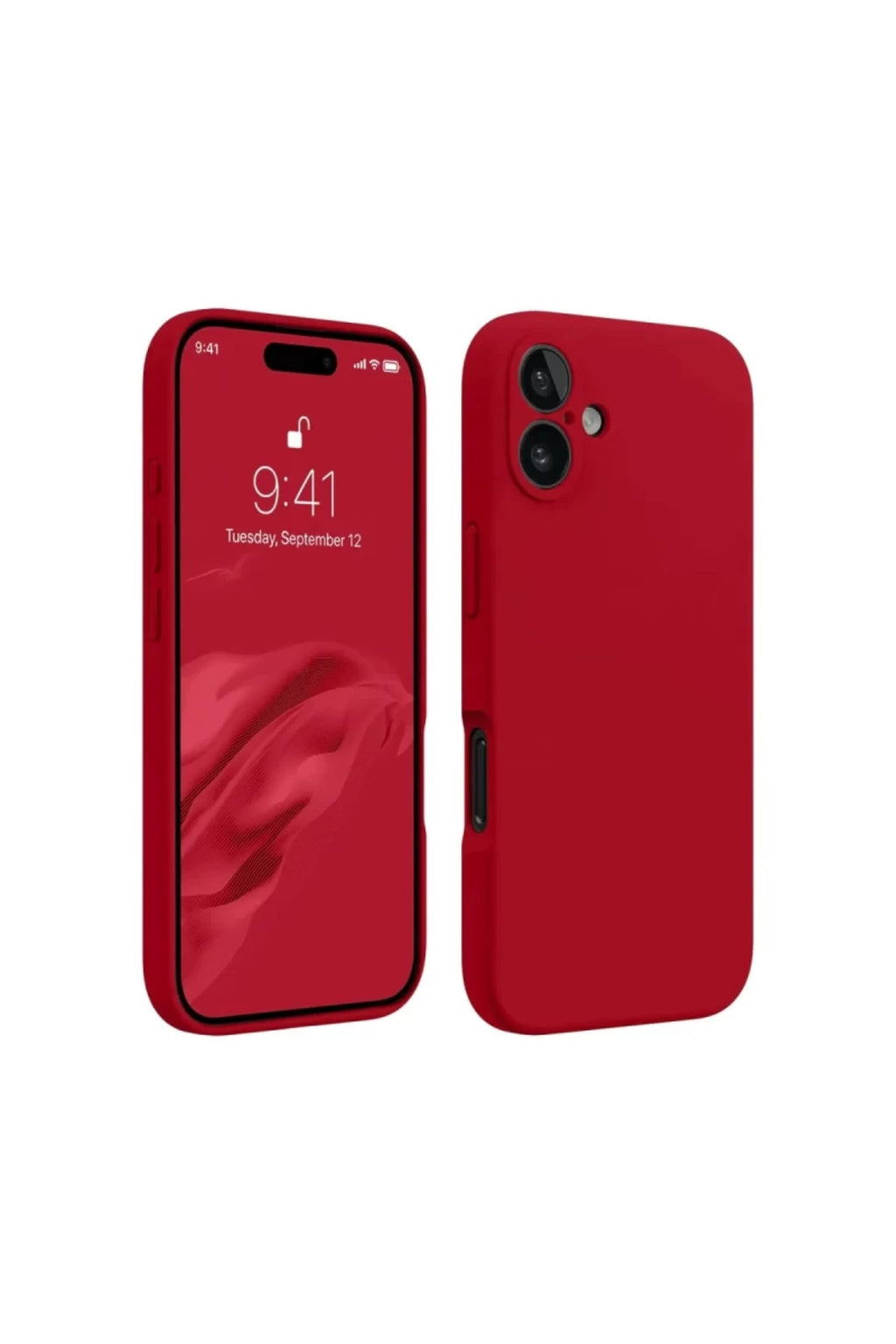 Apple iPhone 16 Uyumlu Kılıf First Silikon - Kırmızı