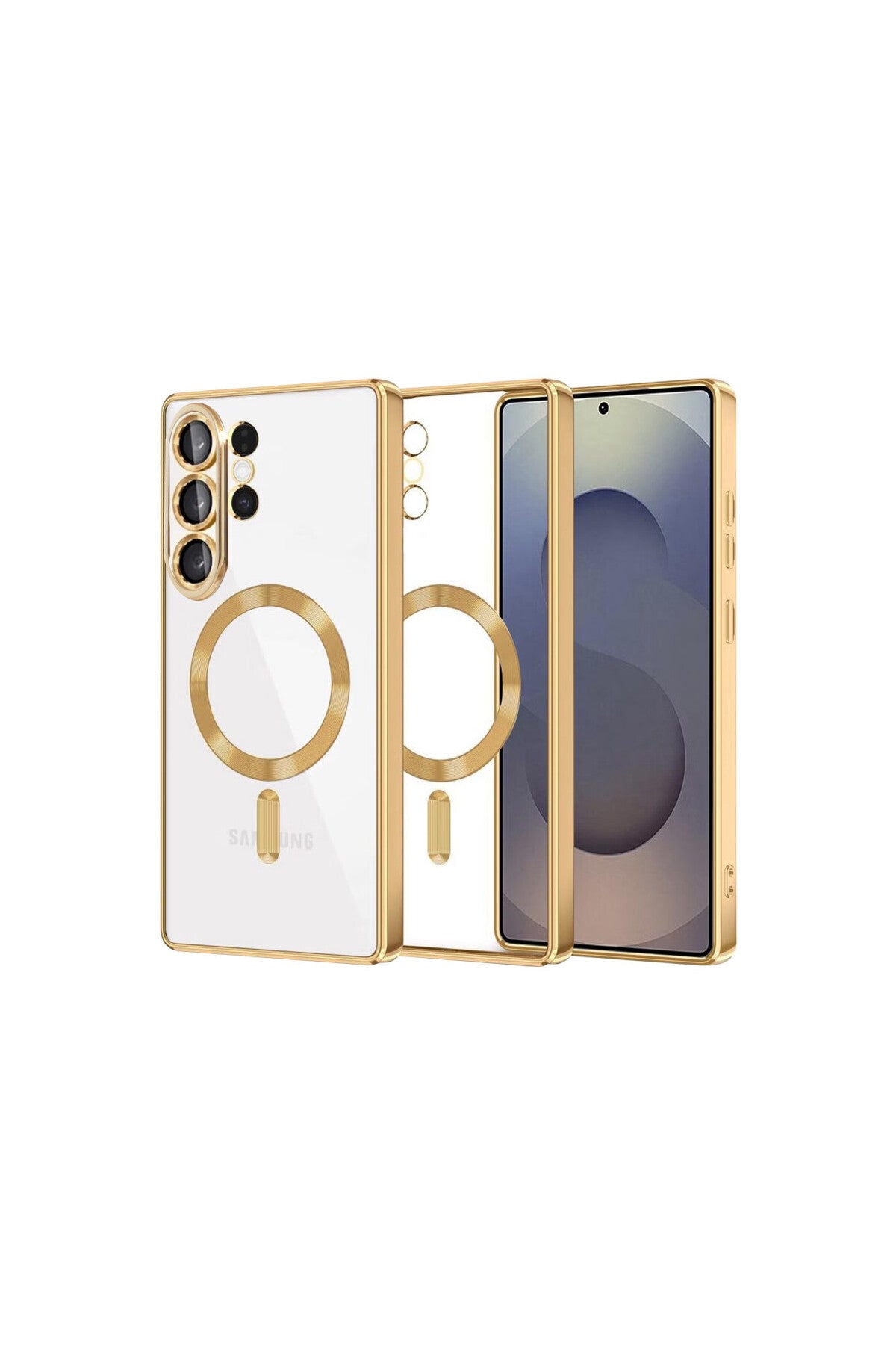 Samsung Galaxy S26 Ultra Uyumlu Kross Magneticsafe Kapak - Gold