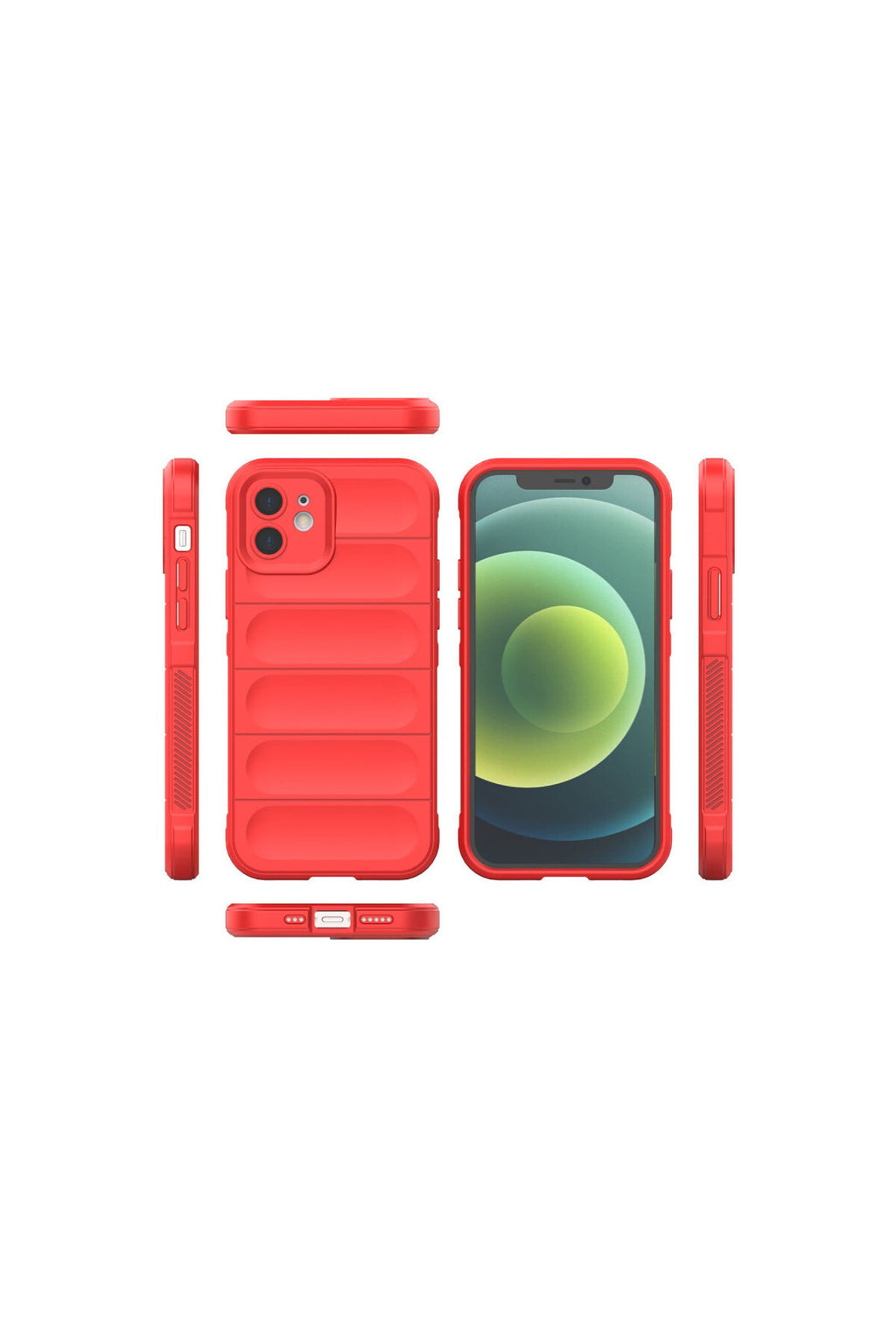 Apple iPhone 12 Uyumlu Kılıf Optimum Silikon - Kırmızı
