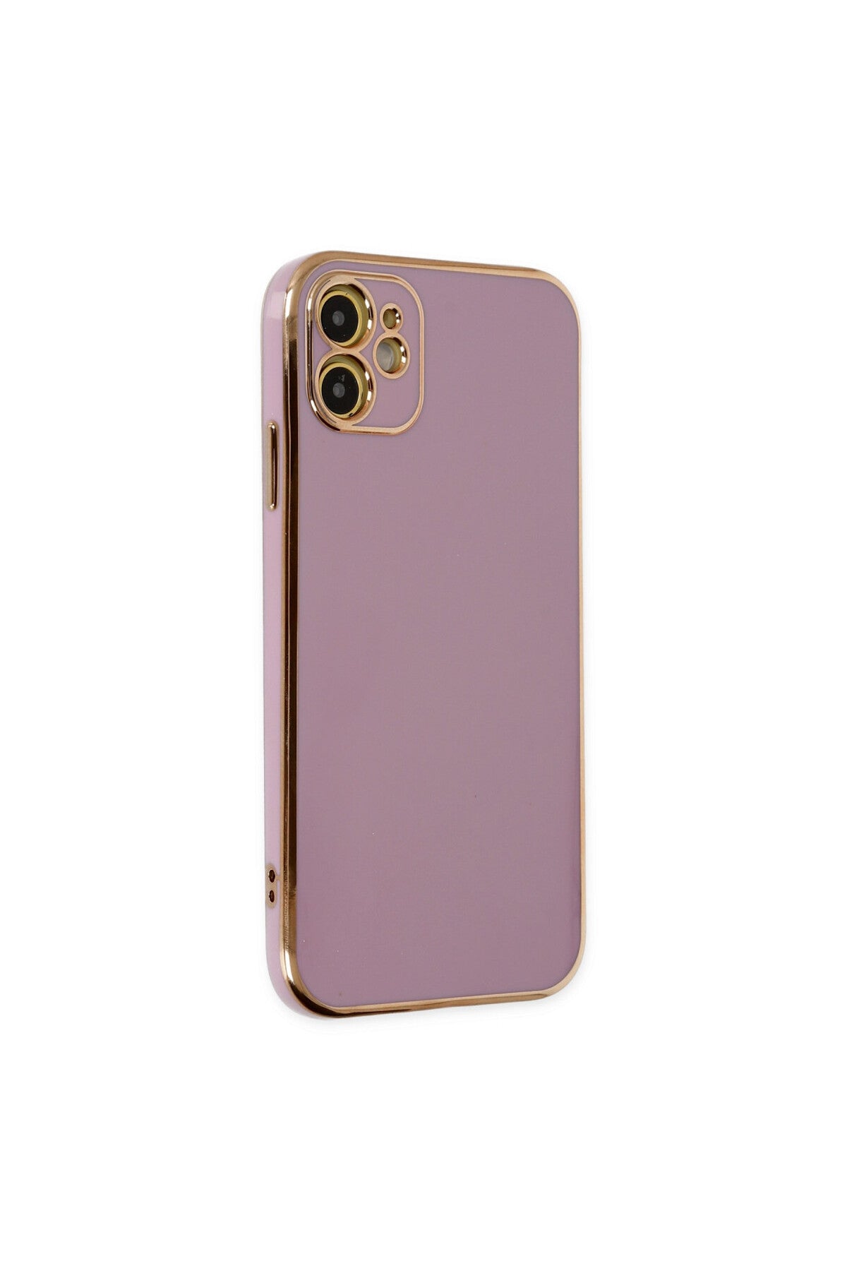 Apple iPhone 12 Uyumlu Kılıf Volet Silikon - Mor