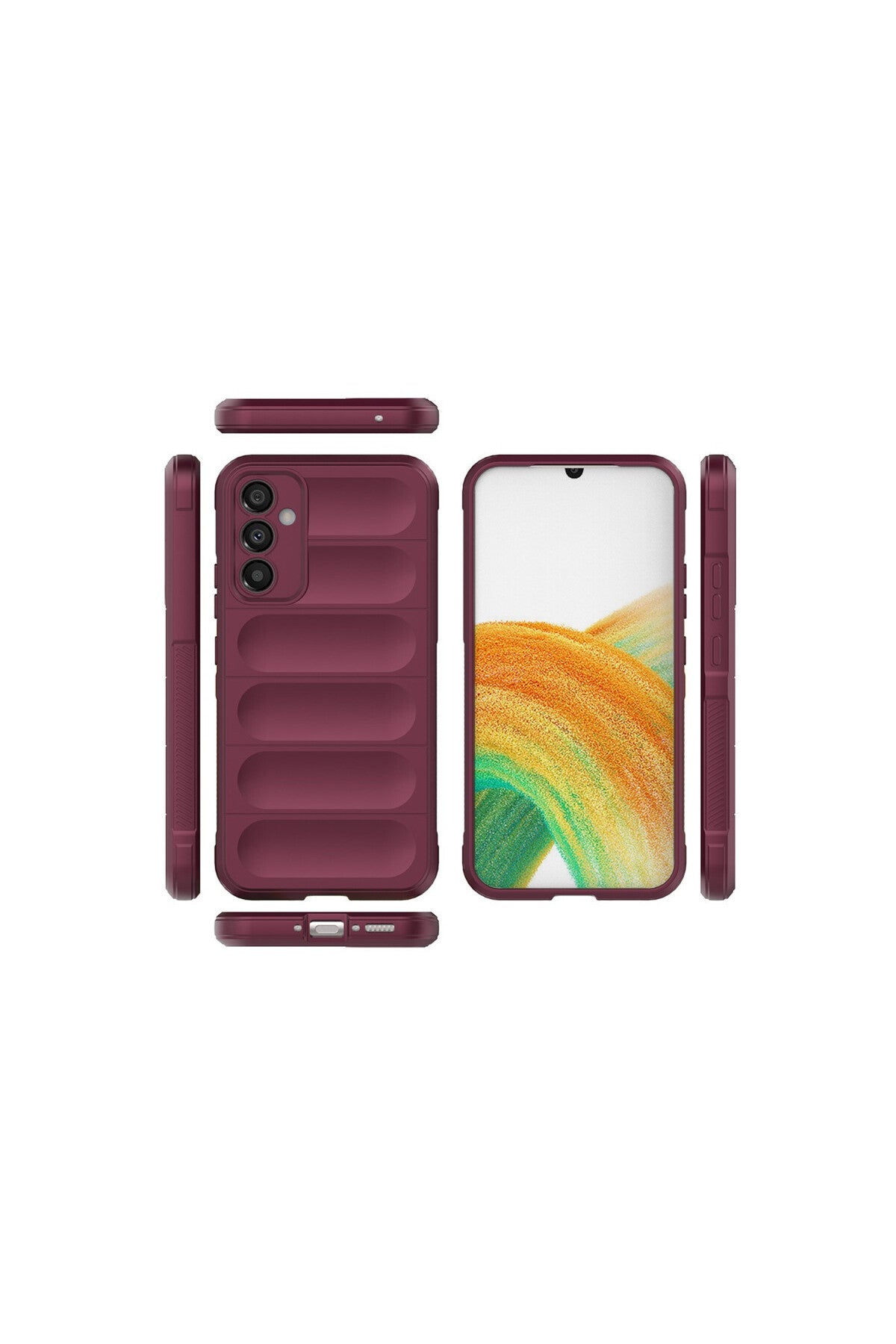 Samsung Galaxy A15 4G Uyumlu Kılıf Optimum Silikon - Bordo