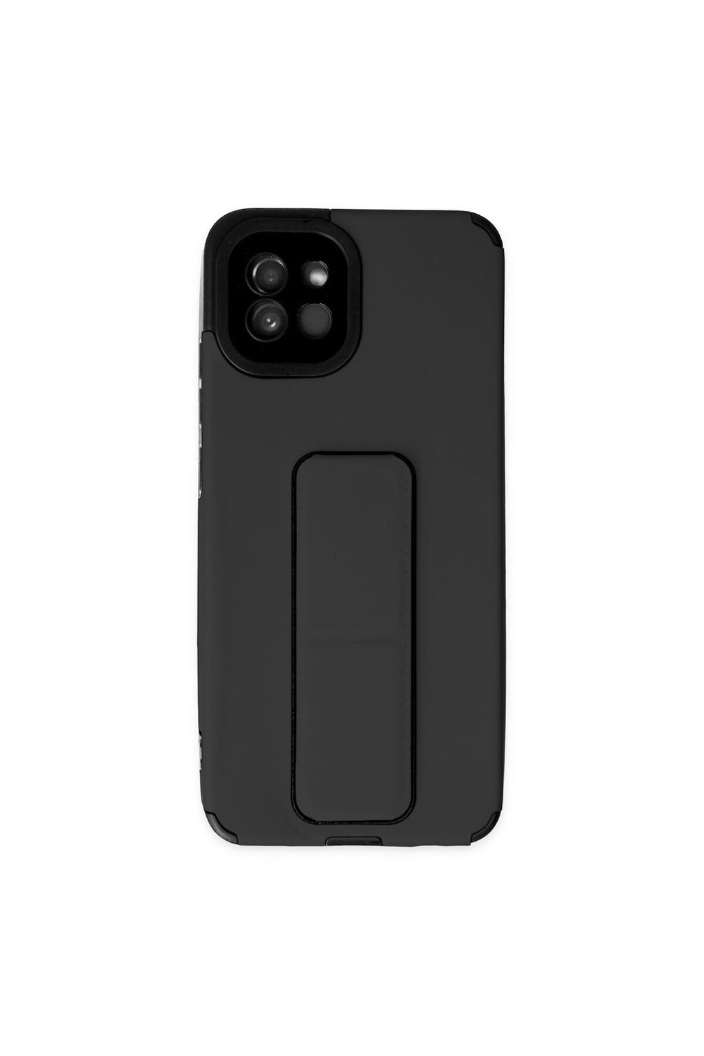 Samsung Galaxy A03 Uyumlu Kılıf Mega Standlı Silikon - Siyah