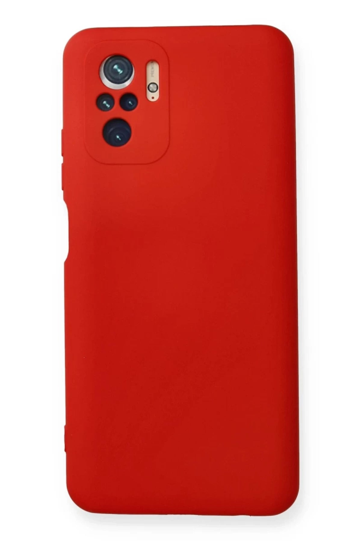 Xiaomi Redmi Note 10 Uyumlu Kılıf Nano içi Kadife Silikon - Kırmızı