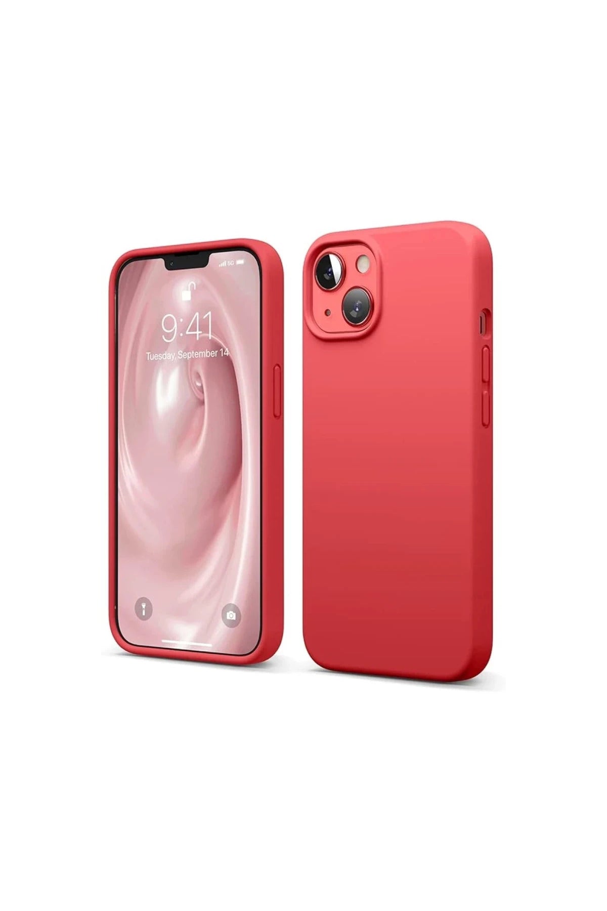 Apple iPhone 14 Uyumlu Kılıf First Silikon - Kırmızı