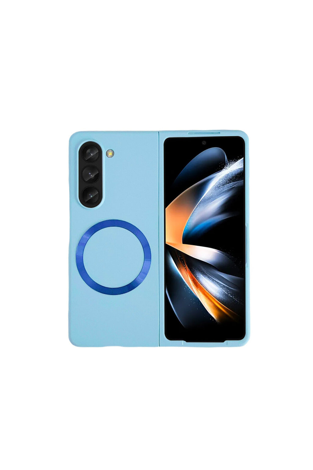 Samsung Galaxy Z Fold 5 Kılıf Mata Fold Kapak - Sierra Blue