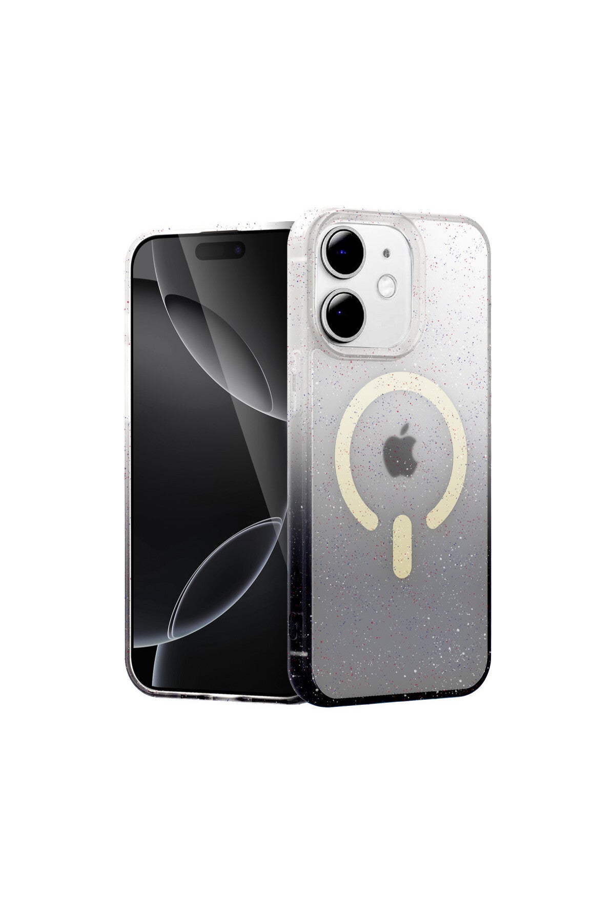 Apple iPhone 12 Uyumlu Pummel Shiny Magsafe Kapak - Siyah