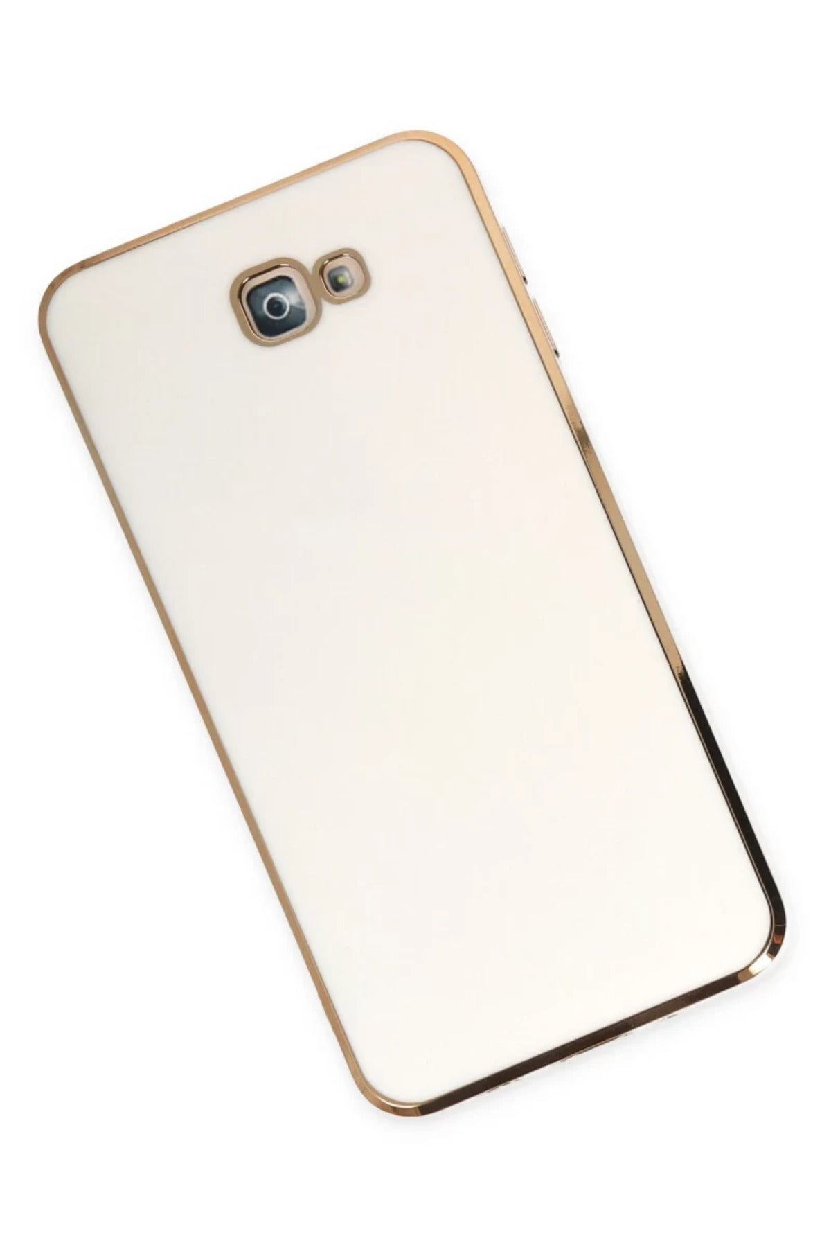 Samsung Galaxy J7 Prime Uyumlu Kılıf Volet Silikon - Beyaz