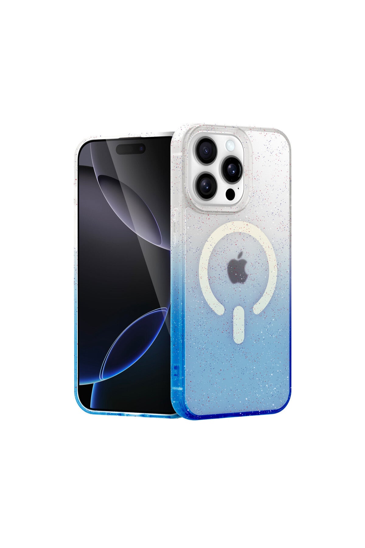 Apple iPhone 14 Pro Max Uyumlu Pummel Shiny Magsafe Kapak - Mavi