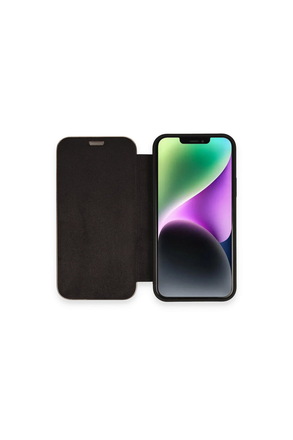 Apple iPhone 12 Uyumlu Kılıf Dolpin Kapaklı - Siyah