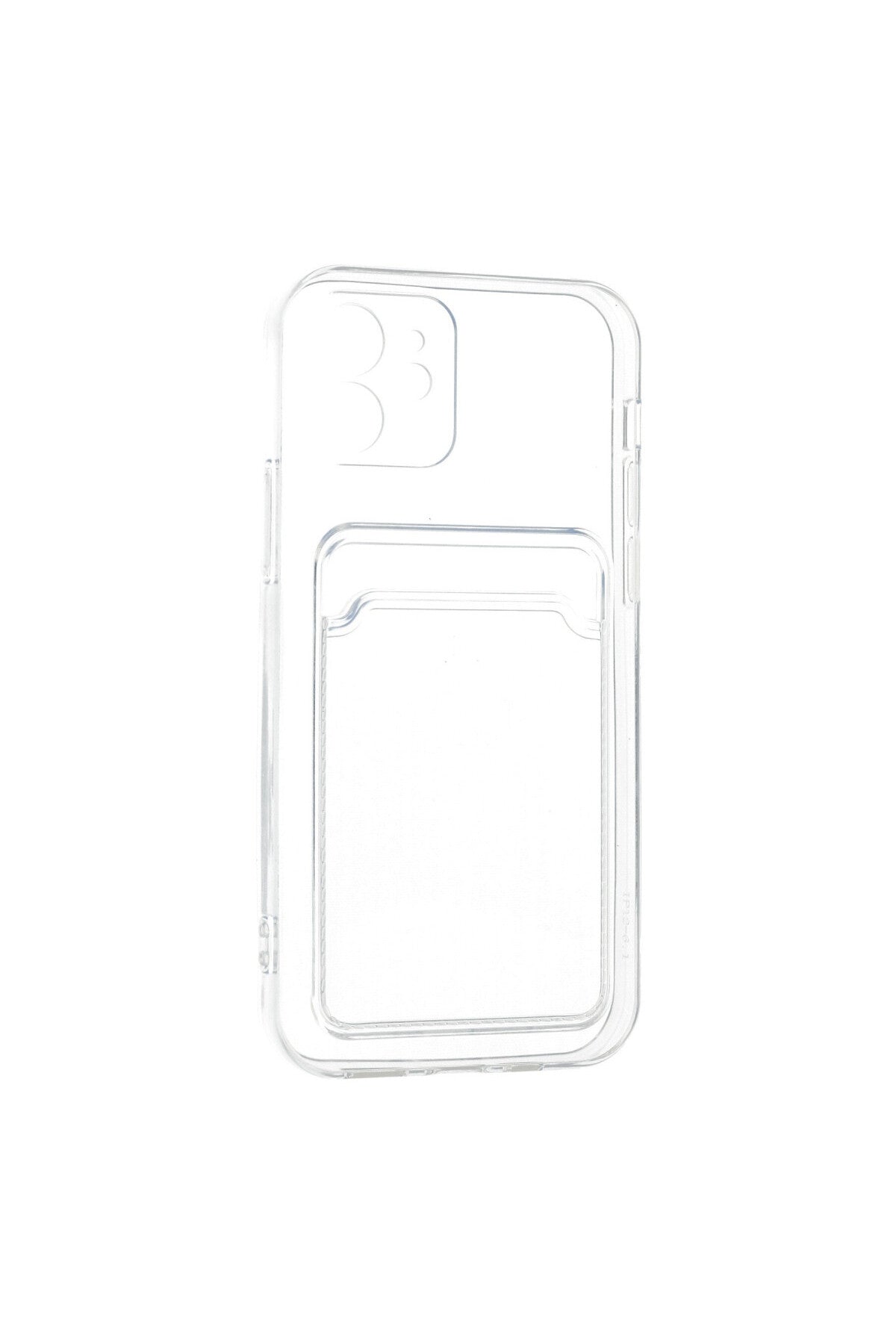Apple iPhone 12 Uyumlu Kılıf Kart Şeffaf Silikon - Şeffaf