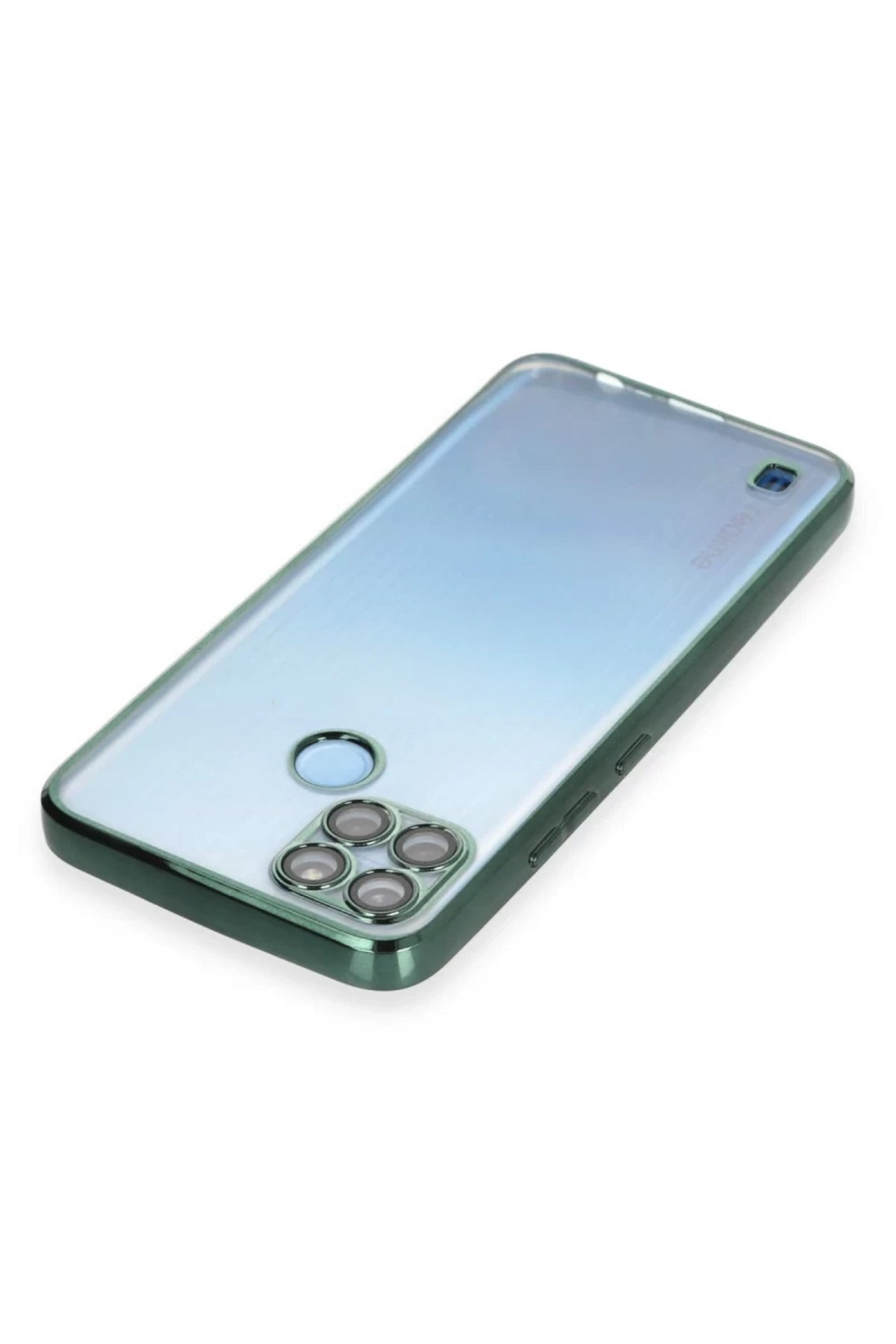 Realme C25Y Uyumlu Kılıf Lensli Silikon - Yeşil