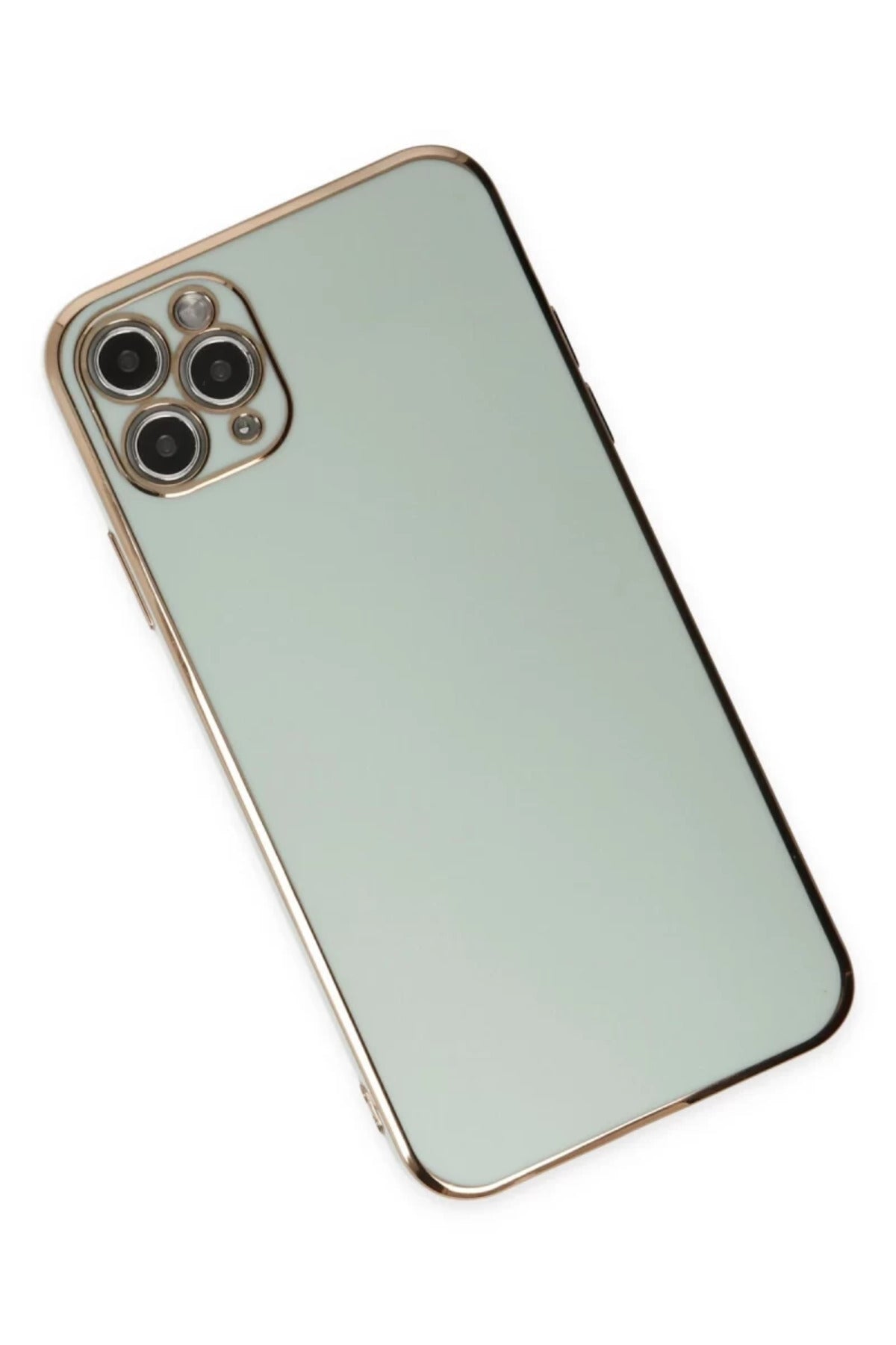 Apple iPhone 11 Pro Max Uyumlu Kılıf Volet Silikon - Açık Yeşil