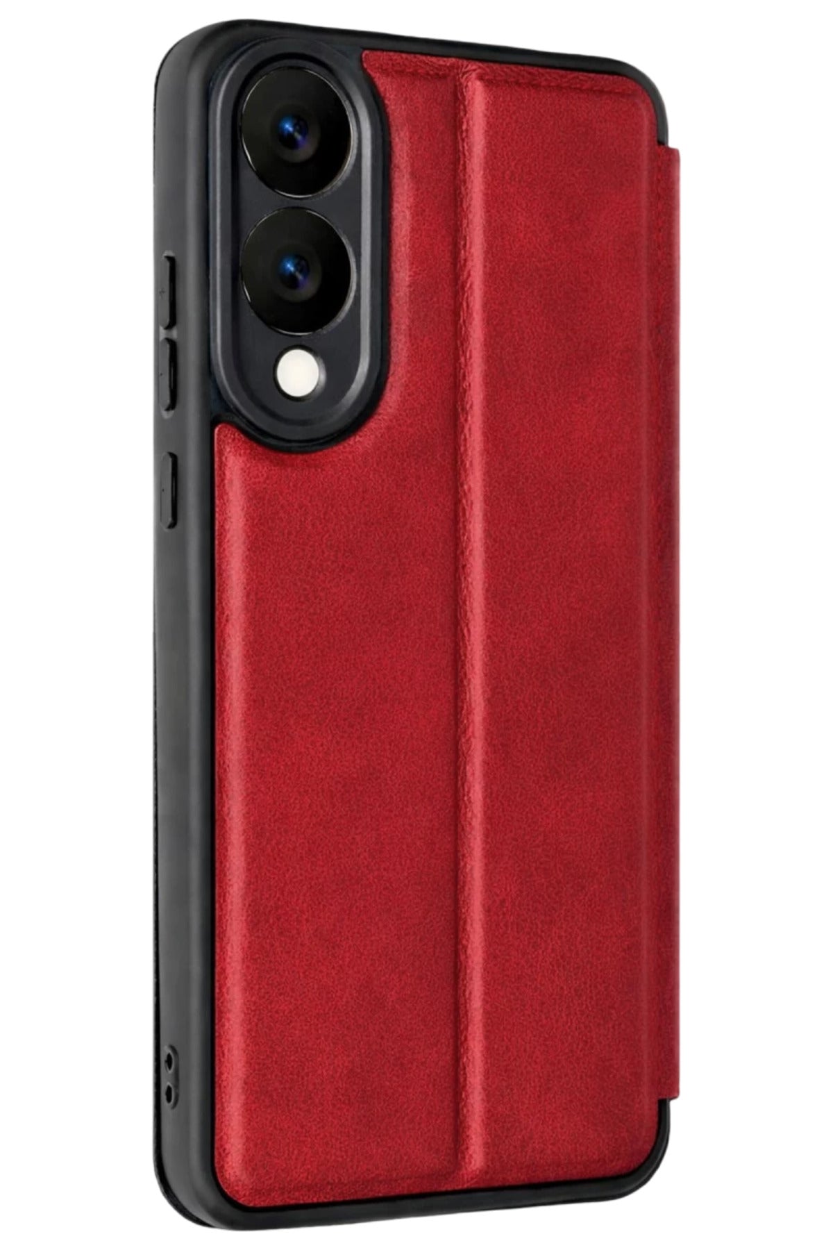 Samsung Galaxy S25 Uyumlu Edge Flip Cover - Kırmızı