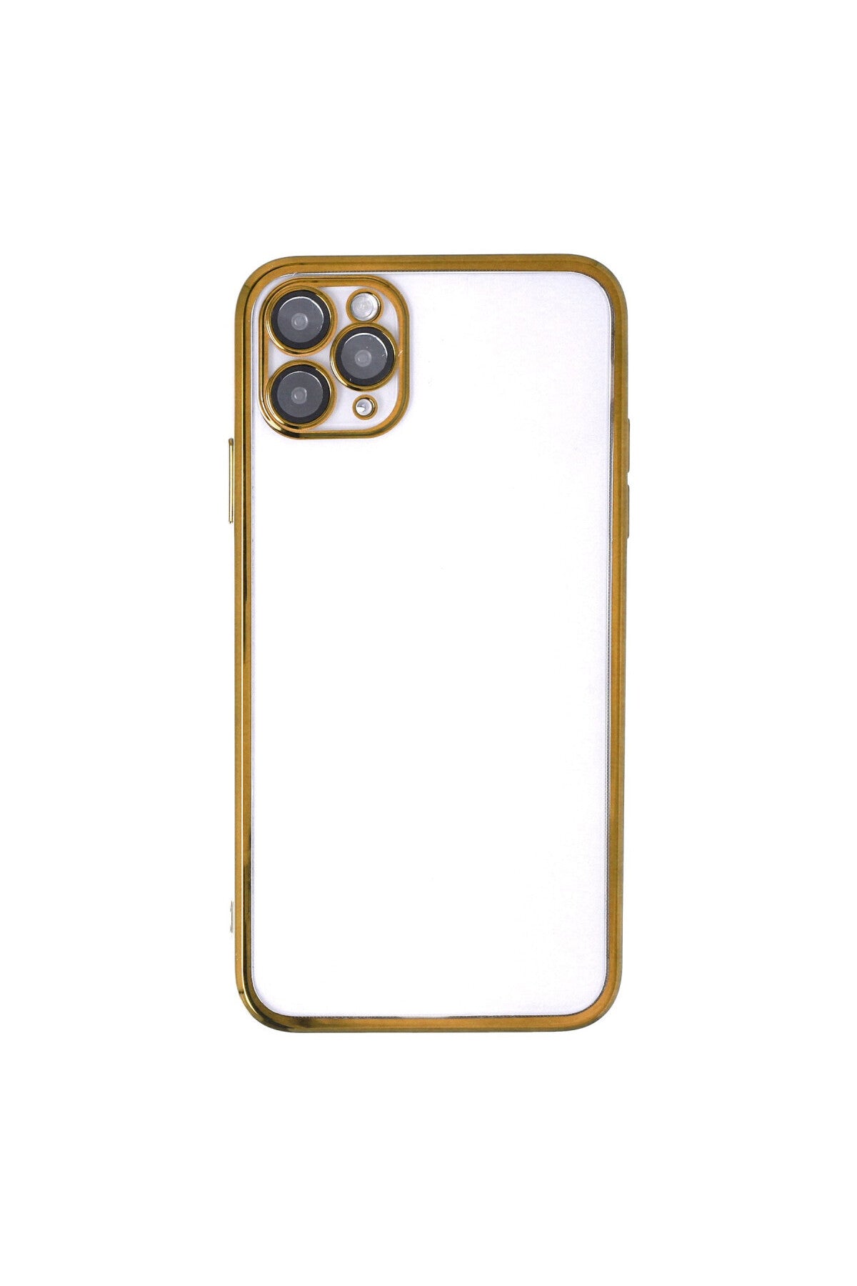 Apple iPhone 11 Pro Uyumlu Kılıf Lensli Silikon - Gold