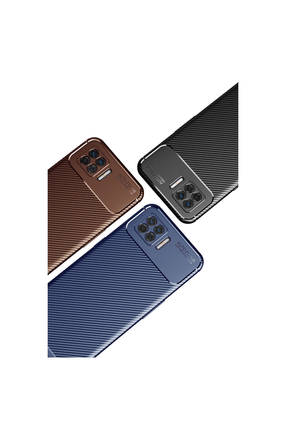 Oppo A73 Uyumlu Kılıf Auto Focus Karbon Kapak - Siyah