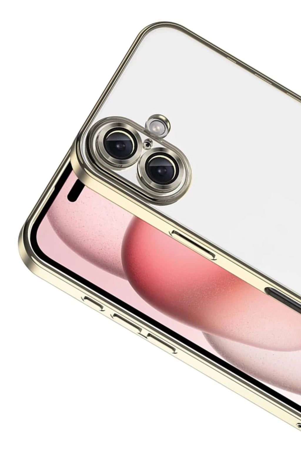 Apple iPhone 17 Uyumlu Lensli Silikon - Gold