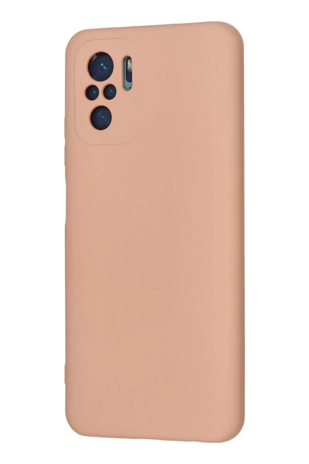 Xiaomi Redmi Note 10 Uyumlu Kılıf Nano içi Kadife Silikon - Pudra