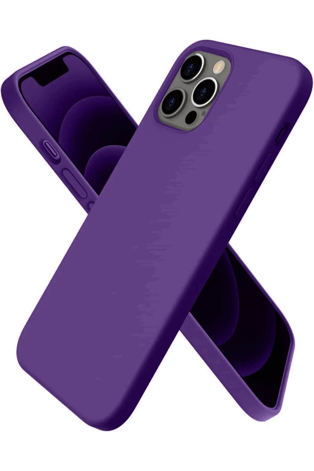 Apple iPhone 12 Pro Uyumlu Kılıf First Silikon - Mürdüm