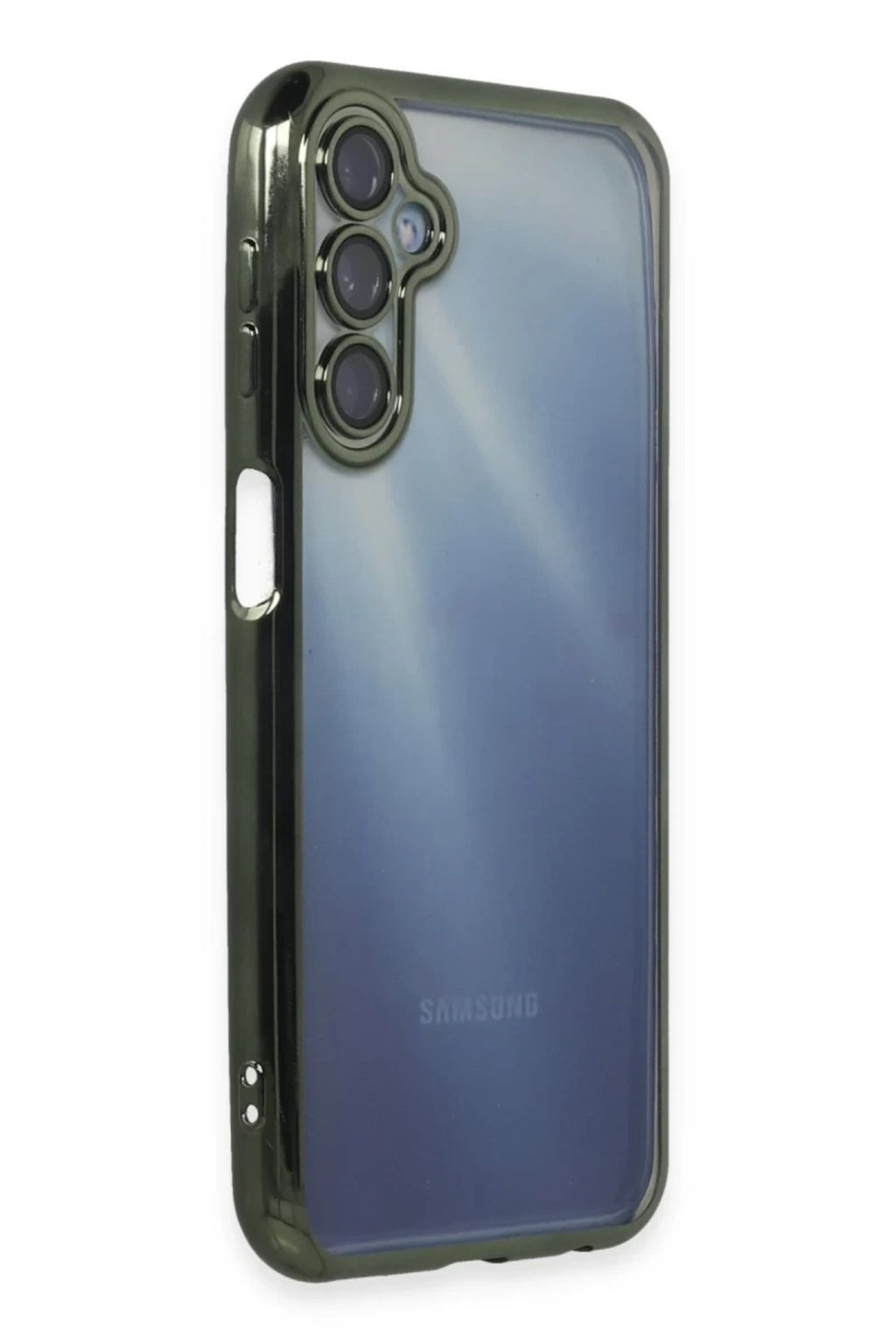 Samsung Galaxy A15 4G Uyumlu Kılıf Lensli Silikon - Yeşil