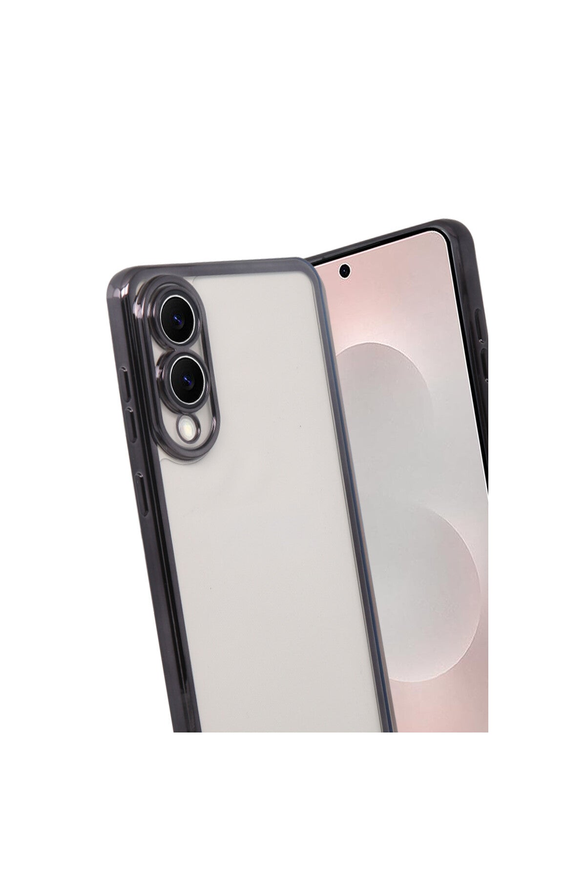 Samsung Galaxy S25 Uyumlu Edge Lensli Silikon - Siyah