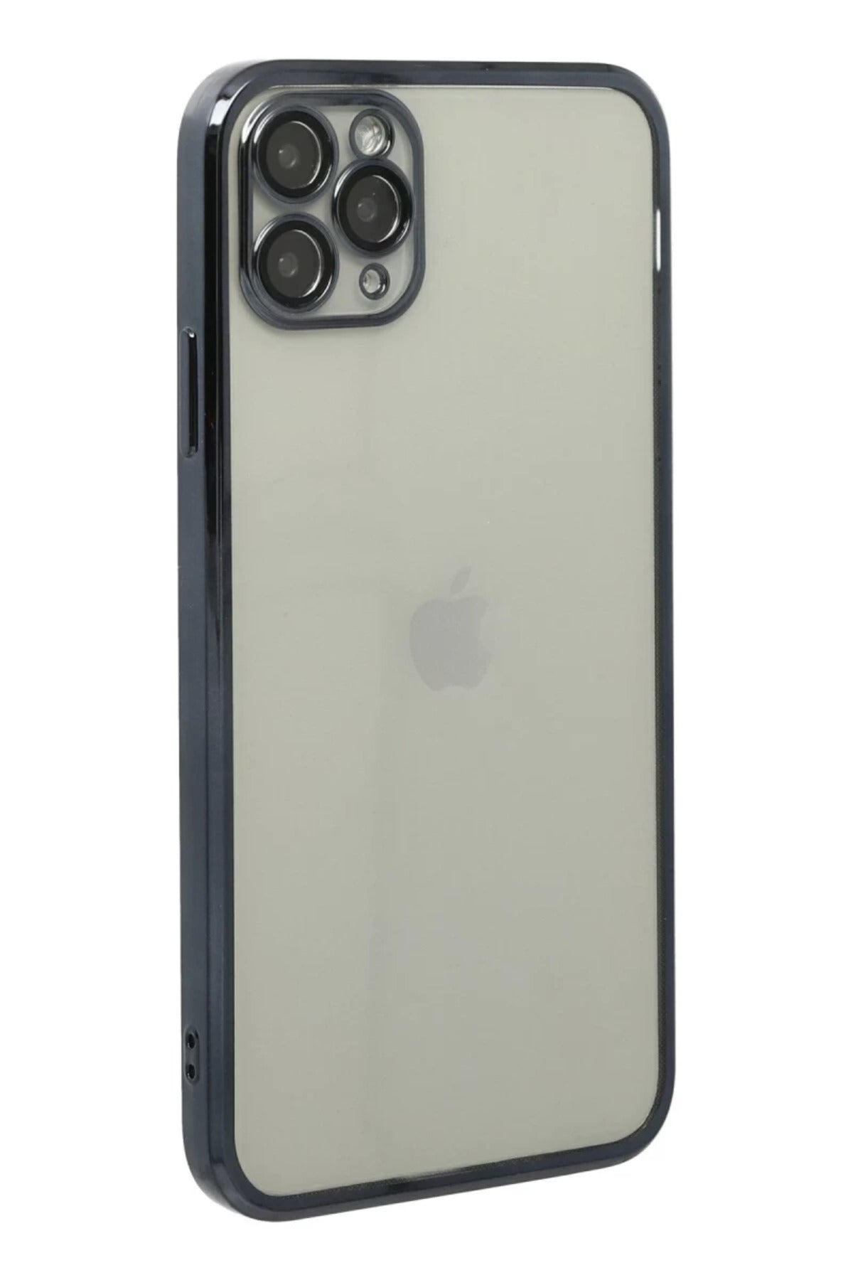Apple iPhone 11 Pro Max Uyumlu Kılıf Lensli Silikon - Siyah