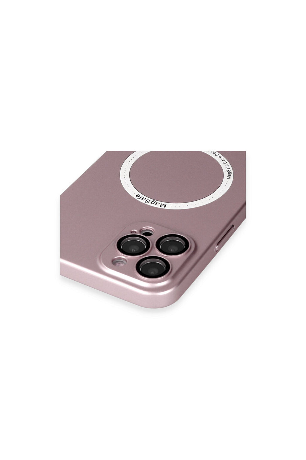 Apple iPhone 12 Pro Uyumlu Kılıf Jack Magneticsafe Lens Silikon - Rose Gold
