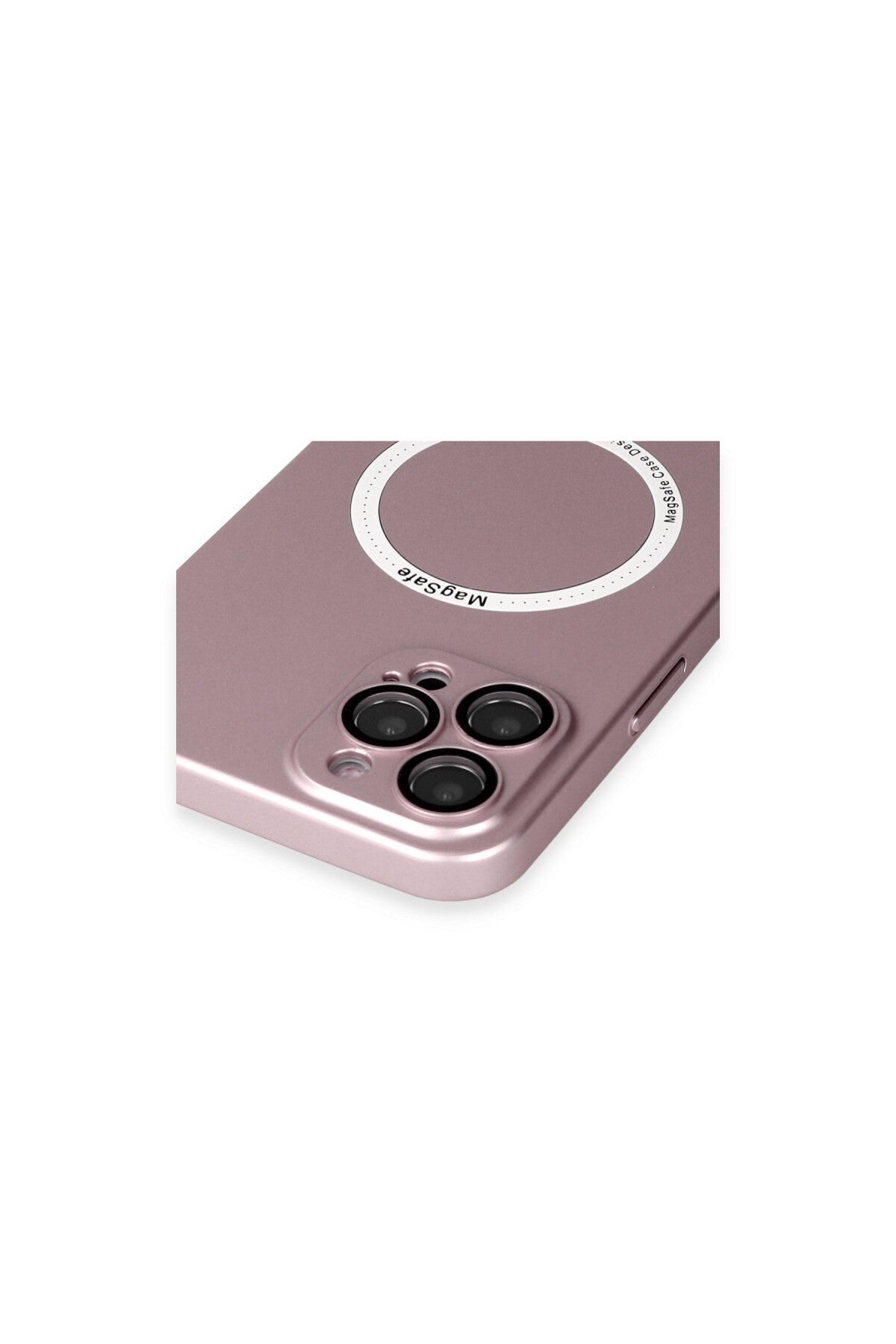 Apple iPhone 12 Pro Uyumlu Kılıf Jack Magneticsafe Lens Silikon - Rose Gold